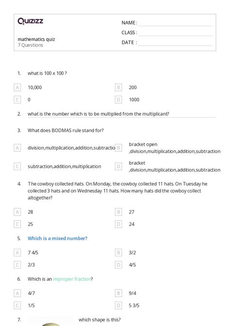 50+ Mixed Addition and Subtraction worksheets for 3rd Class on Quizizz ...