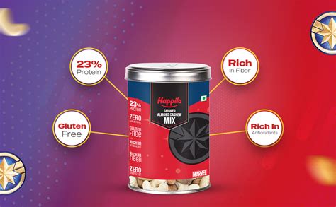 Happilo Marvel International Smoked Almond Cashew Mix with Himalayan ...