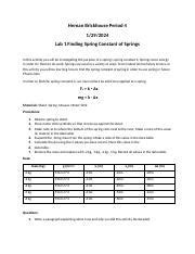 Image result for Spring Constant Lab 1st BSc Lab