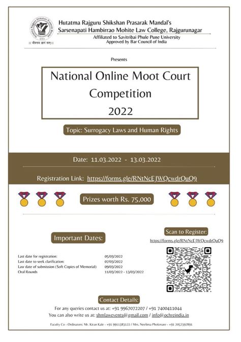 NATIONAL ONLINE MOOT COURT COMPETITION, 2022 BY SHM LAW COLLEGE ...