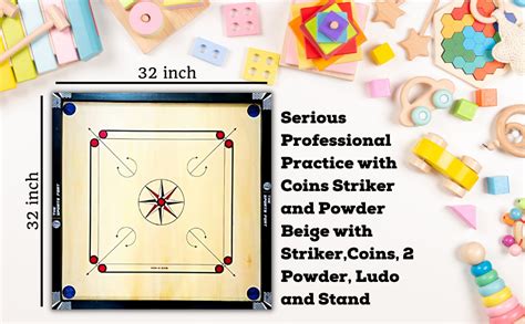 Buy THE SPORTS FORT Carrom Board Superior Matte Finish Practice Carrom ...