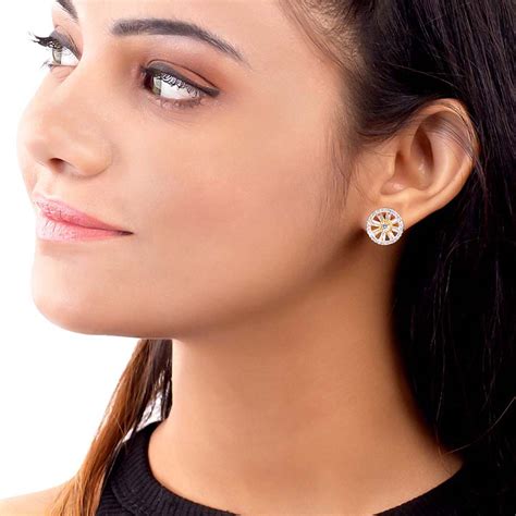 CZ Spokes and Wheels Earrings – VOYLLA