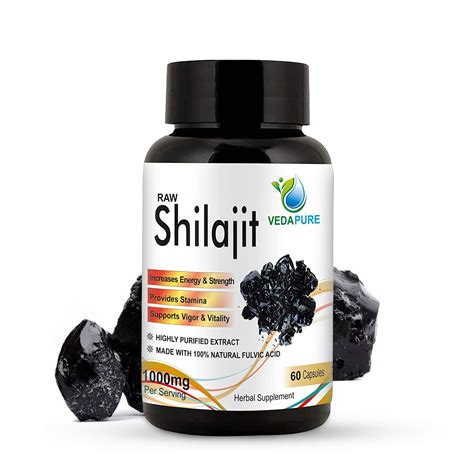 Buy VEDAPURE Shilajit | Raw Himalayan Shilajit Capsules | Shilajit ...