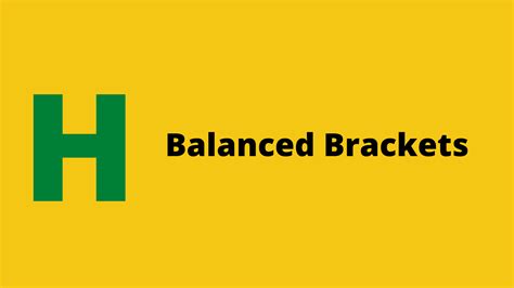 Image result for Balanced Brackets HackerRank Solution