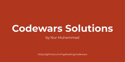 Codewars Solutions 的图像结果
