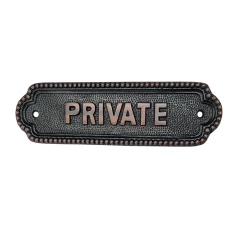 Best Large Private Brass Door Sign - Adonai Hardware