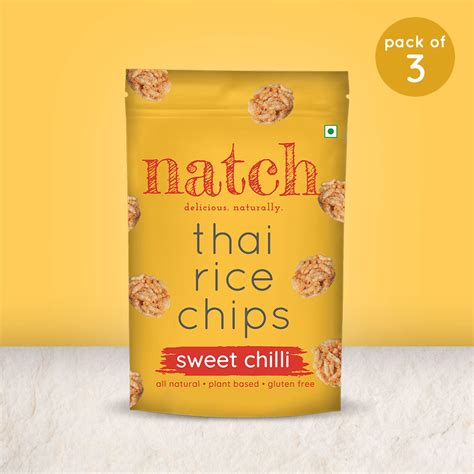 thai rice chips - sweet chilli (large pack of 3 - 100g) – natch