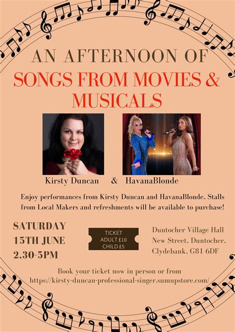An Afternoon of Songs from the Musicals with Kirsty Duncan ...