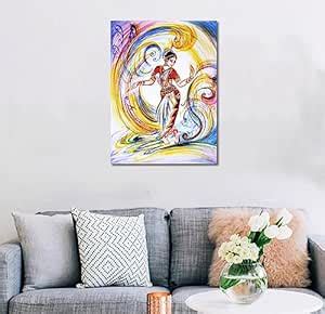 Tamatina Traditional Art Canvas Painting | Beautiful Bharatnatyam ...