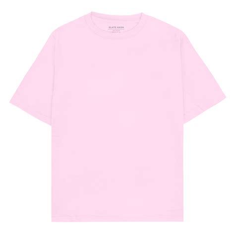 Light Baby Pink Plain Oversized T-shirt – SLATE HASH