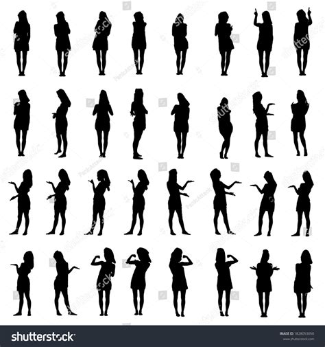 Collage Silhouettes Young Woman Bath Towel 库存矢量图（免版税）1828053050 | Shutterstock