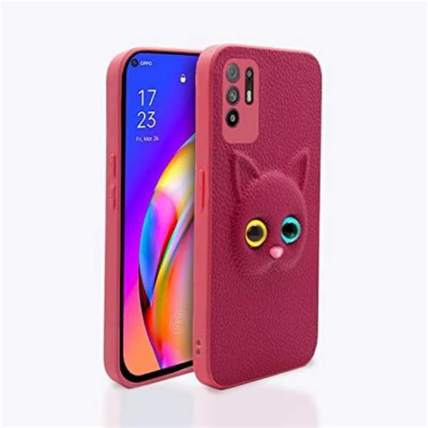 Pikkme Oppo F19 Pro Plus 5G Back Cover for Girls | Cute Cat Leather ...