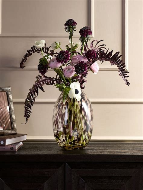 Buy Black/Gold Medium Confetti Glass Flower Vase from Next India