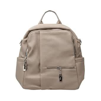 Buy MERISH Premium Faux Leather Backpack, Beige, Multi-Compartment ...