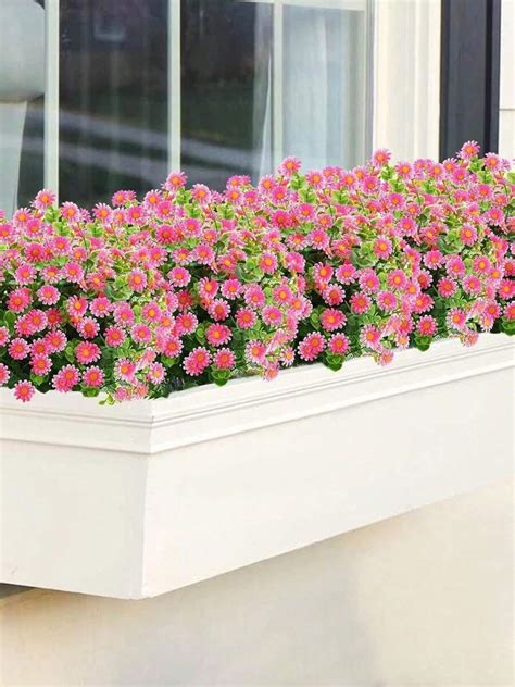 10 Bundles Artificial Daisy Flowers Outdoor Fake Flowers For Decoration ...