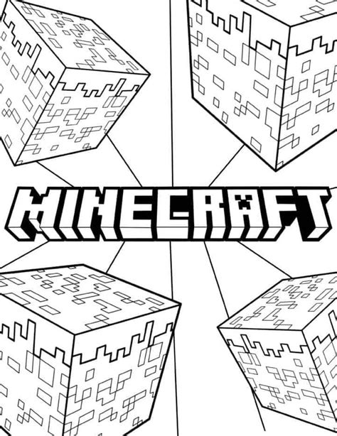 Image result for Minecraft Blocks Coloring Pages
