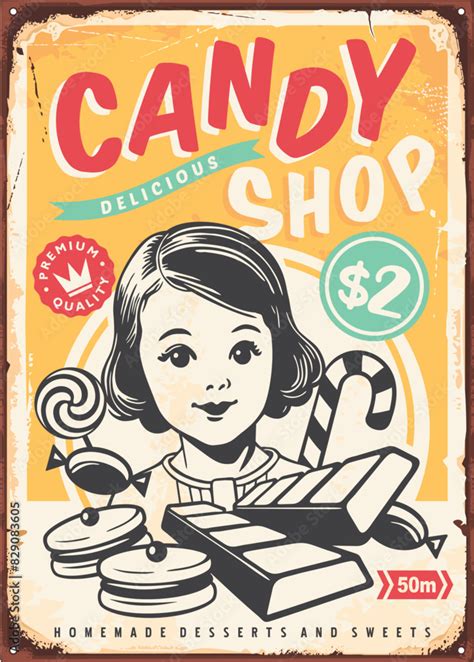 Retro Candy Shop Sign 的图像结果