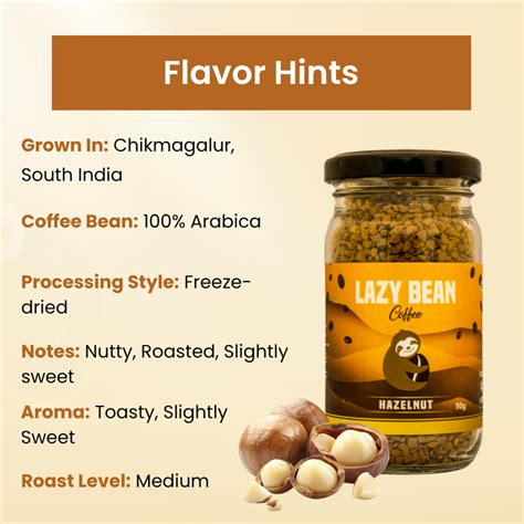 Lazy Bean Hazelnut Flavoured Instant Coffee (50g) – LAZY BEAN