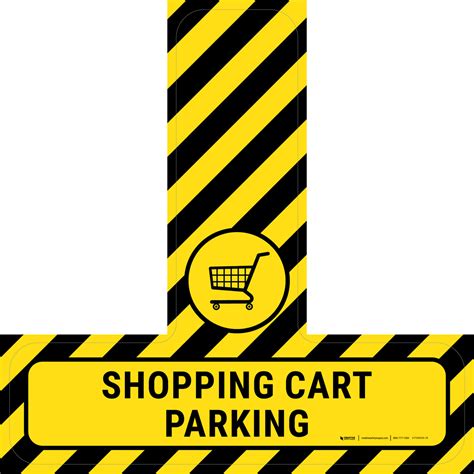 Shopping Cart Parking - Floor Sign T's