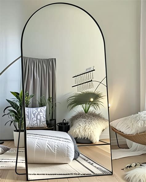 Amazon.com: KOMCOTE Arch Mirror Full Length, Floor Length Mirror ...