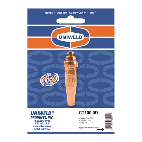 Cutting Tips - Uniweld Products, Inc. IN