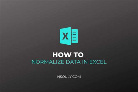 Image result for Normalizing Data in Excel