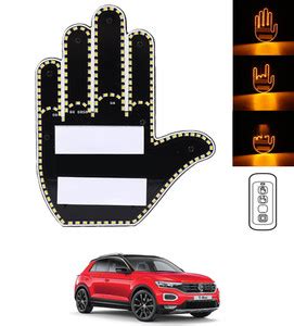MATIES Fun Hand gesture light with Remote Back Window sign & Funny Car ...