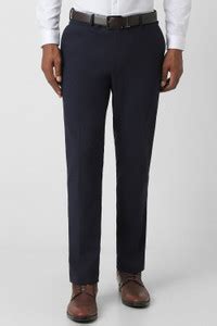 PETER ENGLAND Slim Fit Men Blue Trousers - Buy PETER ENGLAND Slim Fit ...