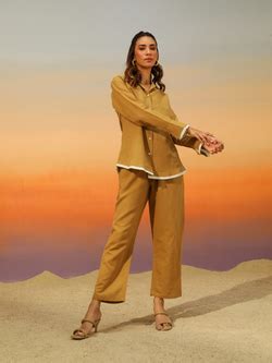 Buy Latte Linen Co ord Set with Pants