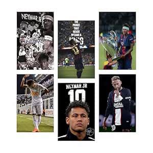 Goodi Cart Neymar Poster Set of 6 | Football Wall Art Prints | Unframed ...