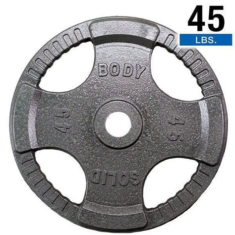 Body-Solid Gray Grip Cast Iron Olympic Plates 2.5, 5, 10, 25, 35, 45 lb ...