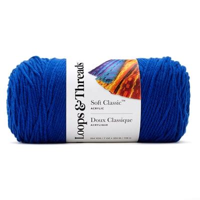 Soft Classic™ Solid Yarn by Loops & Threads®, Color: Blue | Michaels