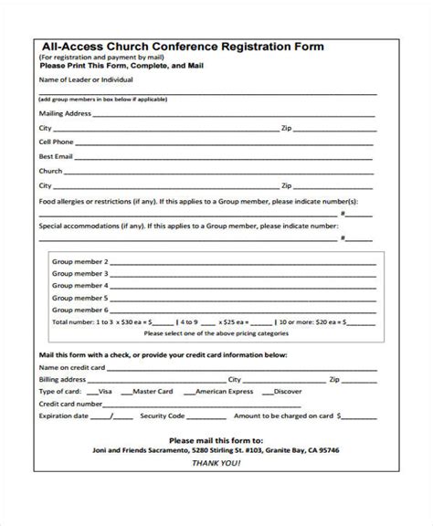Conference Registration Form Template 的图像结果