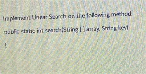 Image result for Linear Search String Array Java