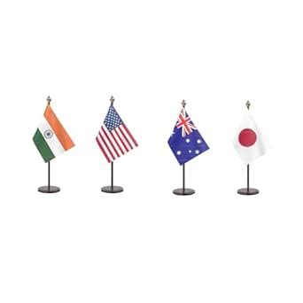 The Flag Company Quad-Nation Table Flag Set India, Australia, Japan ...