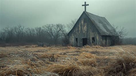A desolate barn with collapsing beams wallpaper | Premium AI-generated ...