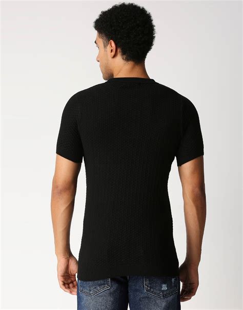 Fostino Beta Knitted Black Polo T-Shirt - Fostino T-Shirts