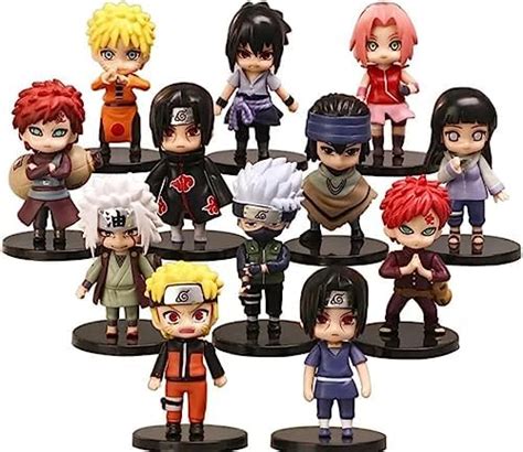 Buy Trunkin Anime 12 Pcs Action Figure PVC Set Collectible Sasuke ...