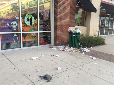 Who can I contact to report this mess? This was outside of the TJ Maxx & Dollar Store in the ...