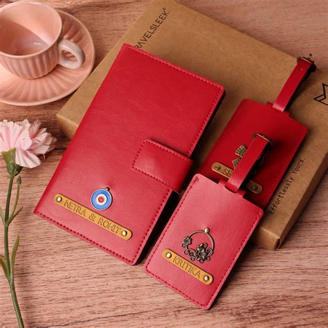 Dual Passport Holder + 2 Premium Baggage Tags – Luxury Travel Set