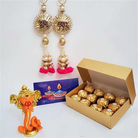 Send Diwali with Ganesha and Shubh Laabh Online - DW23-111617 | Giftalove
