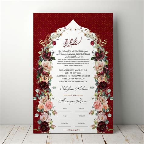 Customisable Nikah Nama – Framora