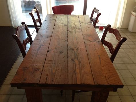 Rustic Farmhouse Dining Table - Handcrafted with Pine Wood