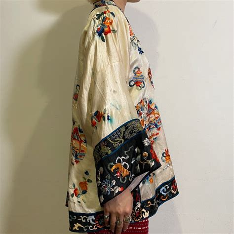 50s China mandarin silk jacket | LEMON