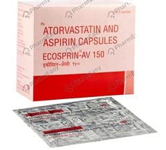 Ecosprin Av 150mg Strip Of 15 Capsules: Uses, Side Effects, Price ...