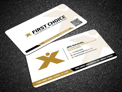 Upmarket, Bold, Mortgage Lender Business Card Design for First Choice ...