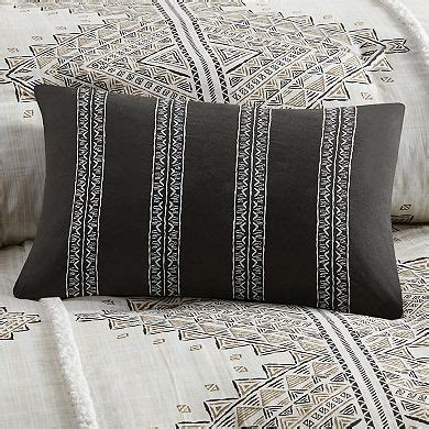 Madison Park Alba 4-Piece Printed Comforter Set with Throw Pillow