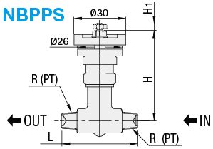 Small Needle Valve Stainless Steel Both Male Thread Type | MISUMI ...