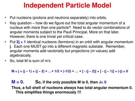 Independent Particle Model 的图像结果