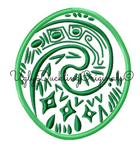 Moana Heart Of Te Fiti Applique Design Oeuvre D'art Originale Par ...